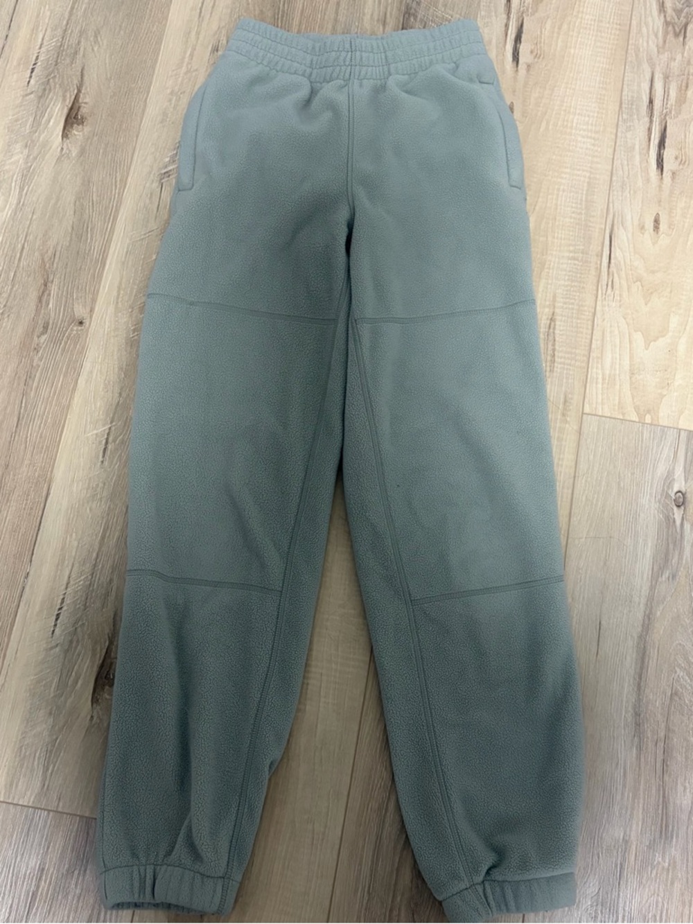 TNA Fleece Joggers in Sage Green